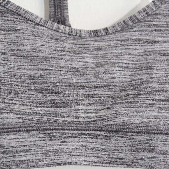 Lululemon Flow Y Bra IV Mesh Racerback Gray Black Heathered Size 6 - Picture 5 of 11